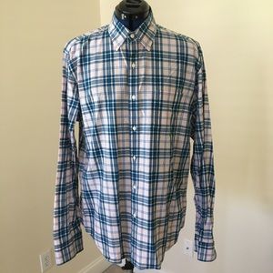 J Crew Classic Stretch Plaid Shirt Large